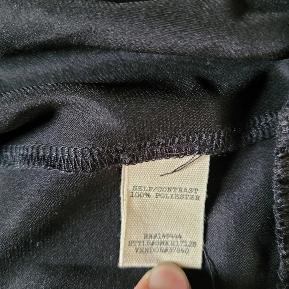 Gimmicks by BKE Black Zip Up Satin Feeling Varsity Jacket Size Women's Large - Picture 10 of 10